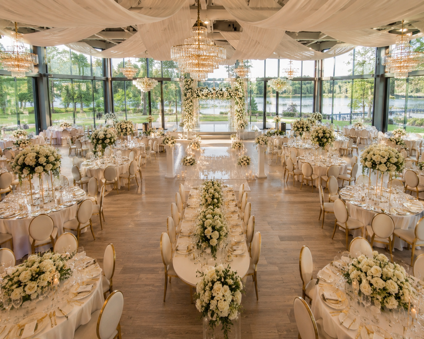 Luxury Floral Backdrop Setup