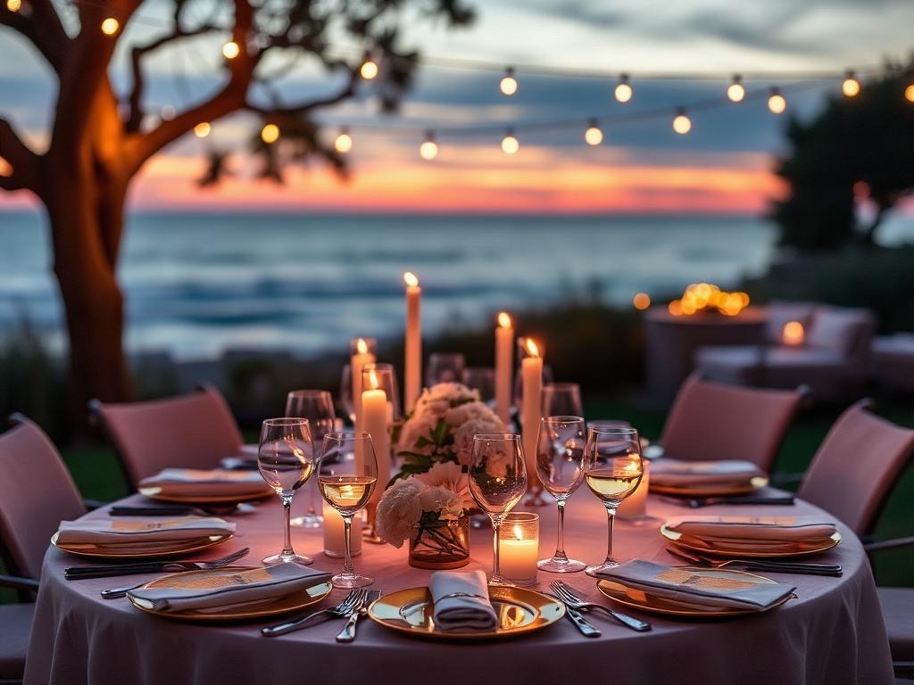 Intimate Dinner Table Decor with Candelabras
